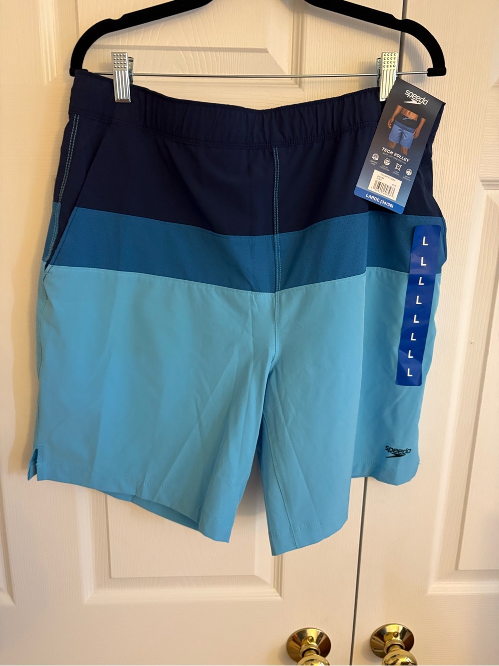 Speedo Men’s Colorblock Swim Shorts - Navy & Light Blue